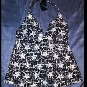 Ladies halter swim top stars size S like new